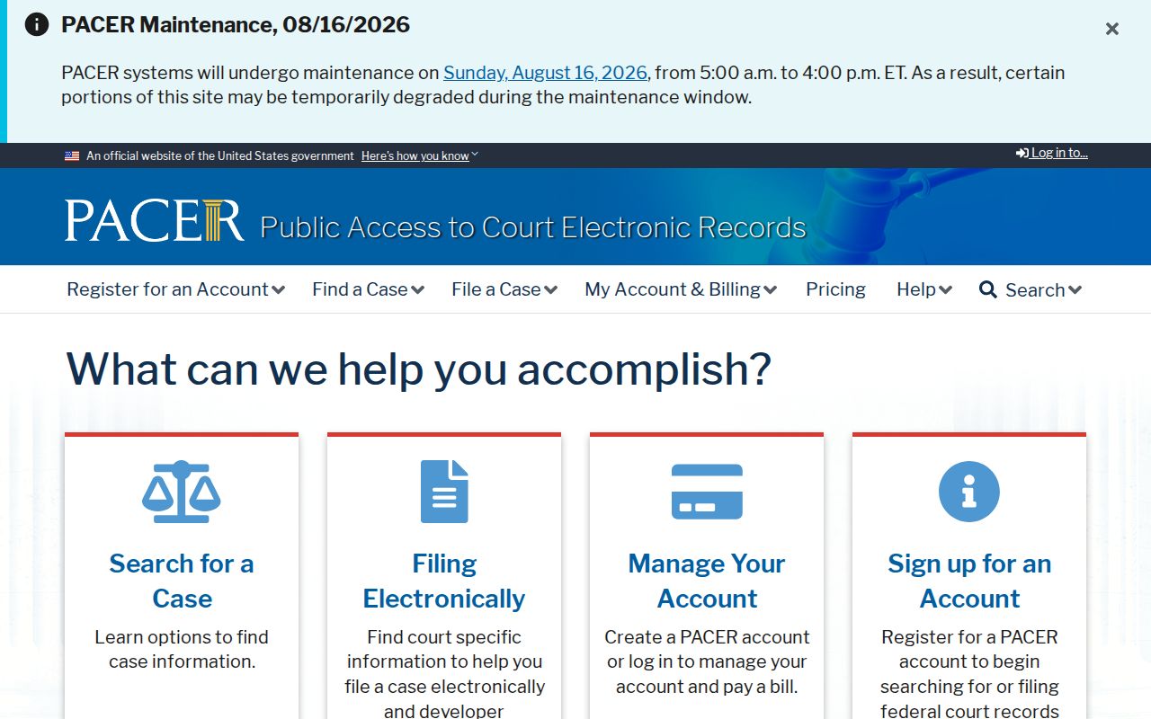 PACER federal court records used with Rappahannock County arrest research