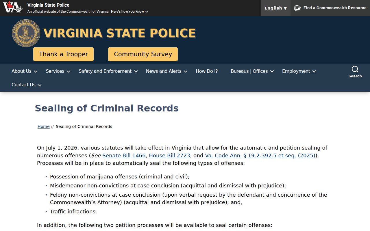 Rappahannock County criminal case records petition sealing guidance