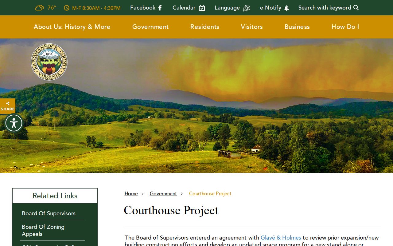Rappahannock County criminal records courthouse project plans